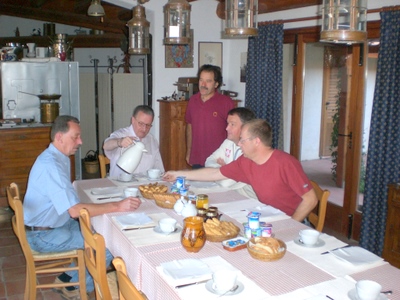 Breakfast at the Rocca dei Capperi.
